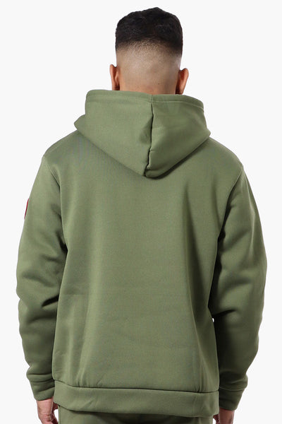 Canada Weather Gear Solid Embossed Logo Hoodie - Olive - Mens Hoodies & Sweatshirts - Canada Weather Gear