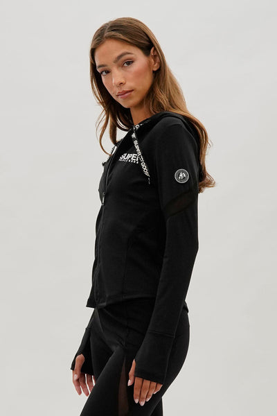 Super Triple Goose Zip Up Active Hoodie - Black - Womens Hoodies & Sweatshirts - Canada Weather Gear