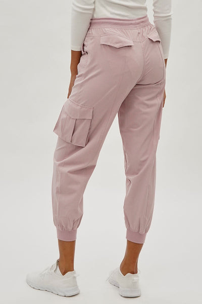 Canada Weather Gear Tie Waist Cargo Joggers - Pink - Womens Joggers & Sweatpants - Canada Weather Gear