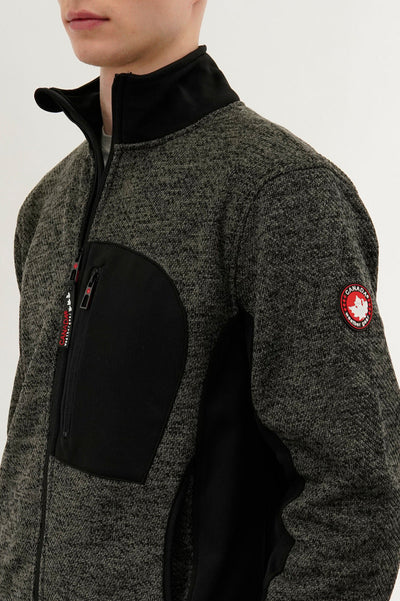 Canada Weather Gear Fleece Lightweight Jacket - Black - Mens Lightweight Jackets - Canada Weather Gear