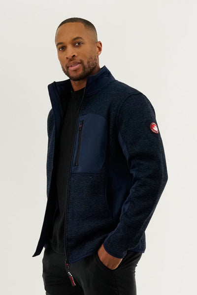 Canada Weather Gear Fleece Lightweight Jacket - Navy - Mens Lightweight Jackets - Canada Weather Gear