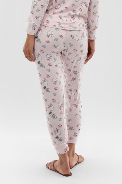 Canada Weather Gear Dog Print Tie Waist Pajama Pants - Blush - Womens Pajamas - Canada Weather Gear