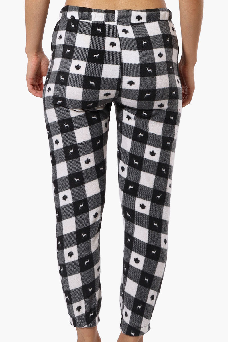 Canada Weather Gear Plaid Fleece Pajama Bottoms - Black - Womens Pajamas - Canada Weather Gear