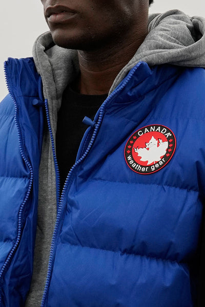 Canada Weather Gear Hooded Puffer Vest - Blue