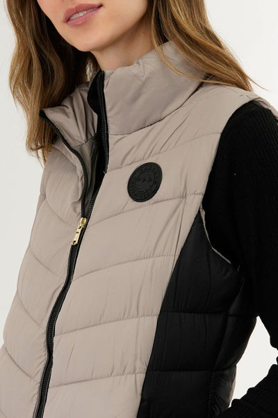 Canada Weather Gear Chevron Quilted Vest - Taupe