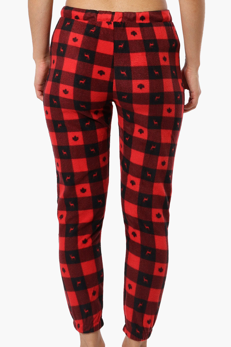 Canada Weather Gear Plaid Fleece Pajama Bottoms - Red - Womens Pajamas - Canada Weather Gear