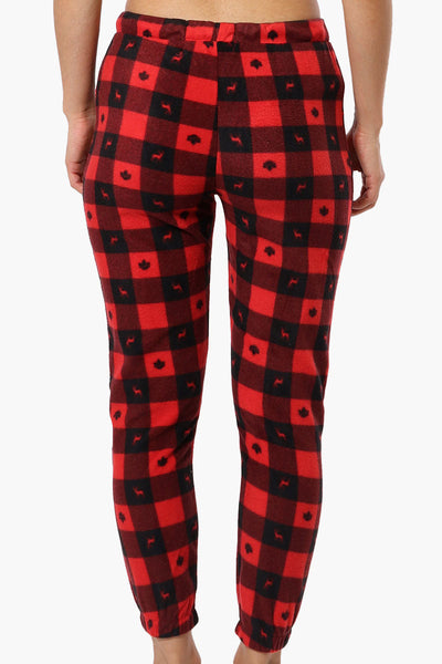 Canada Weather Gear Plaid Fleece Pajama Bottoms - Red - Womens Pajamas - Canada Weather Gear