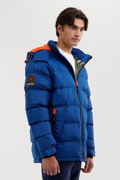 Super Triple Goose Thermal-Foil Lining Bomber Jacket - Blue