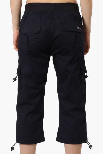 Canada Weather Gear Bungee Waist Cargo Capris - Black - Womens Shorts & Capris - Canada Weather Gear