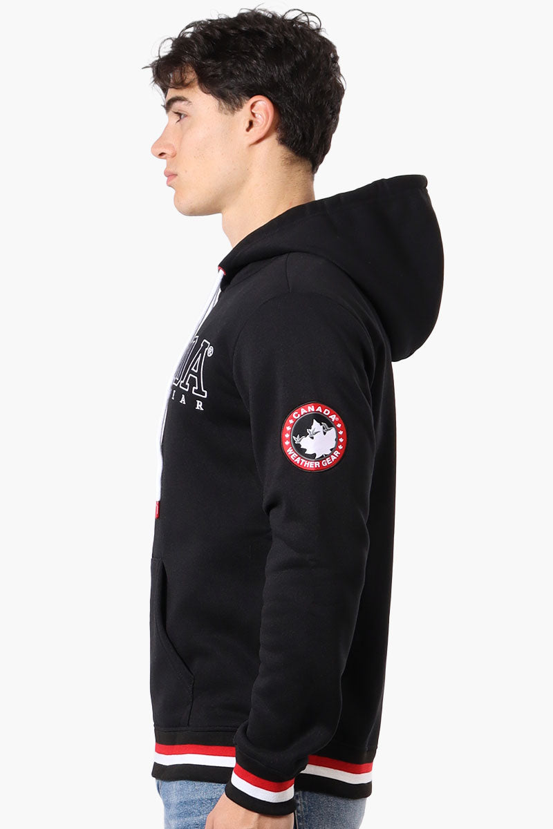 Canada Weather Gear Chest Logo Zip Up Hoodie - Black - Mens Hoodies & Sweatshirts - Canada Weather Gear