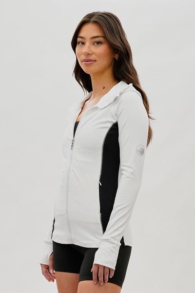 Canada Weather Gear Zip Up Yoga Lightweight Jacket - White - Womens Lightweight Jackets - Canada Weather Gear