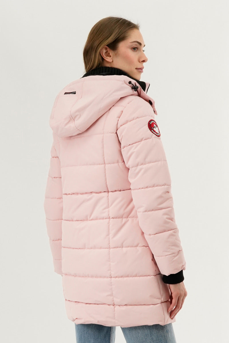 Canada Weather Gear Square Quilted Parka Jacket - Pink
