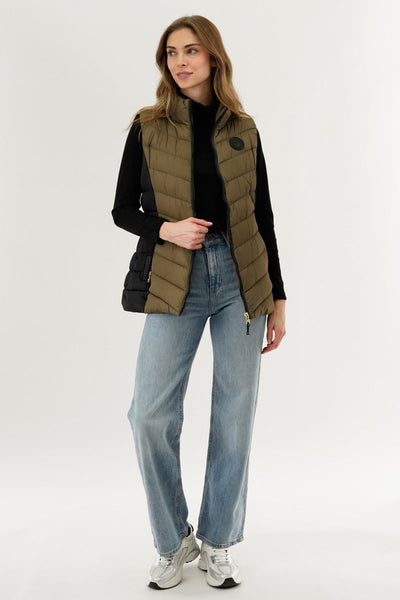 Canada Weather Gear Chevron Quilted Vest - Olive