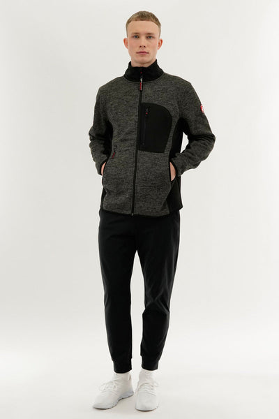 Canada Weather Gear Fleece Lightweight Jacket - Black - Mens Lightweight Jackets - Canada Weather Gear