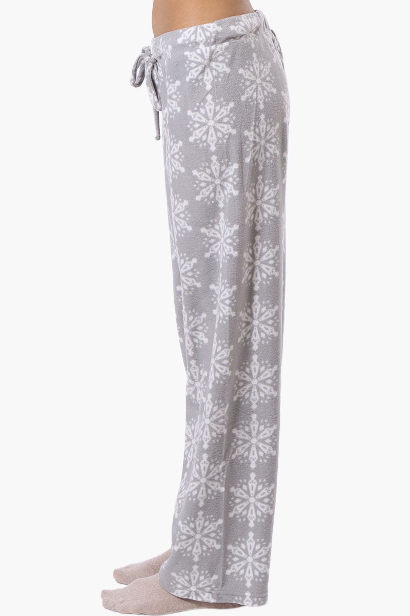 Canada Weather Gear Snowflake Pattern Wide Leg Pajama Pants - Grey - Womens Pajamas - Canada Weather Gear