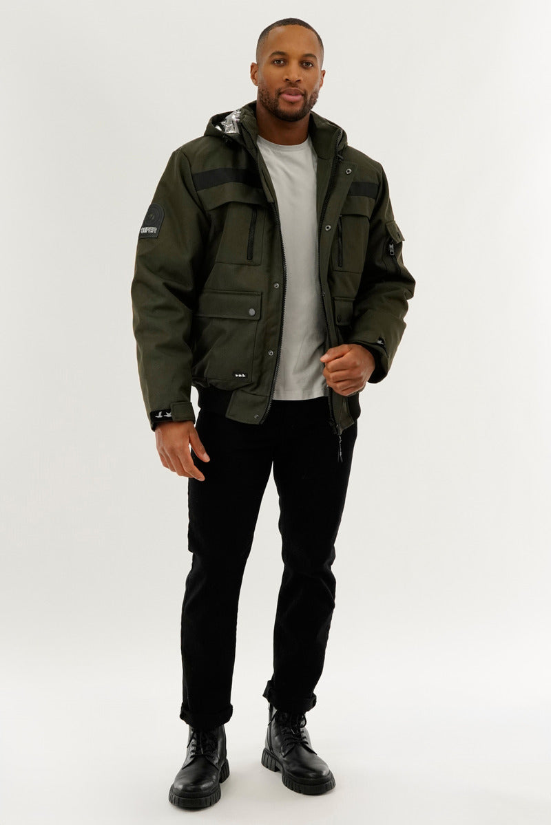 Super Triple Goose Thermal-Foil Lining Bomber Jacket - Olive - Mens Bomber Jackets - Canada Weather Gear