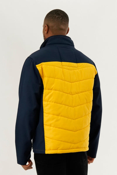 Super Triple Goose Quilted Colour Block Lightweight Jacket - Yellow - Mens Lightweight Jackets - Canada Weather Gear