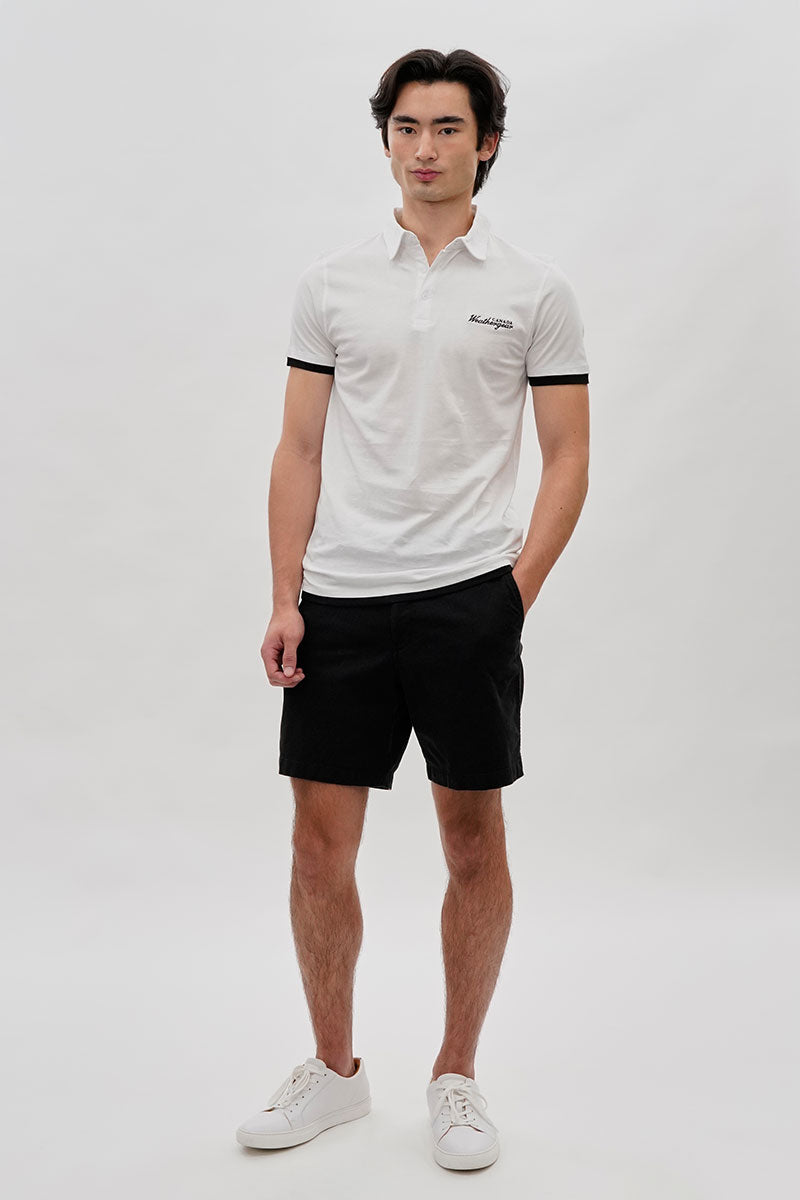 Canada Weather Gear Vintage Short Sleeve Polo Shirt - White - Mens Polo Shirts - Canada Weather Gear
