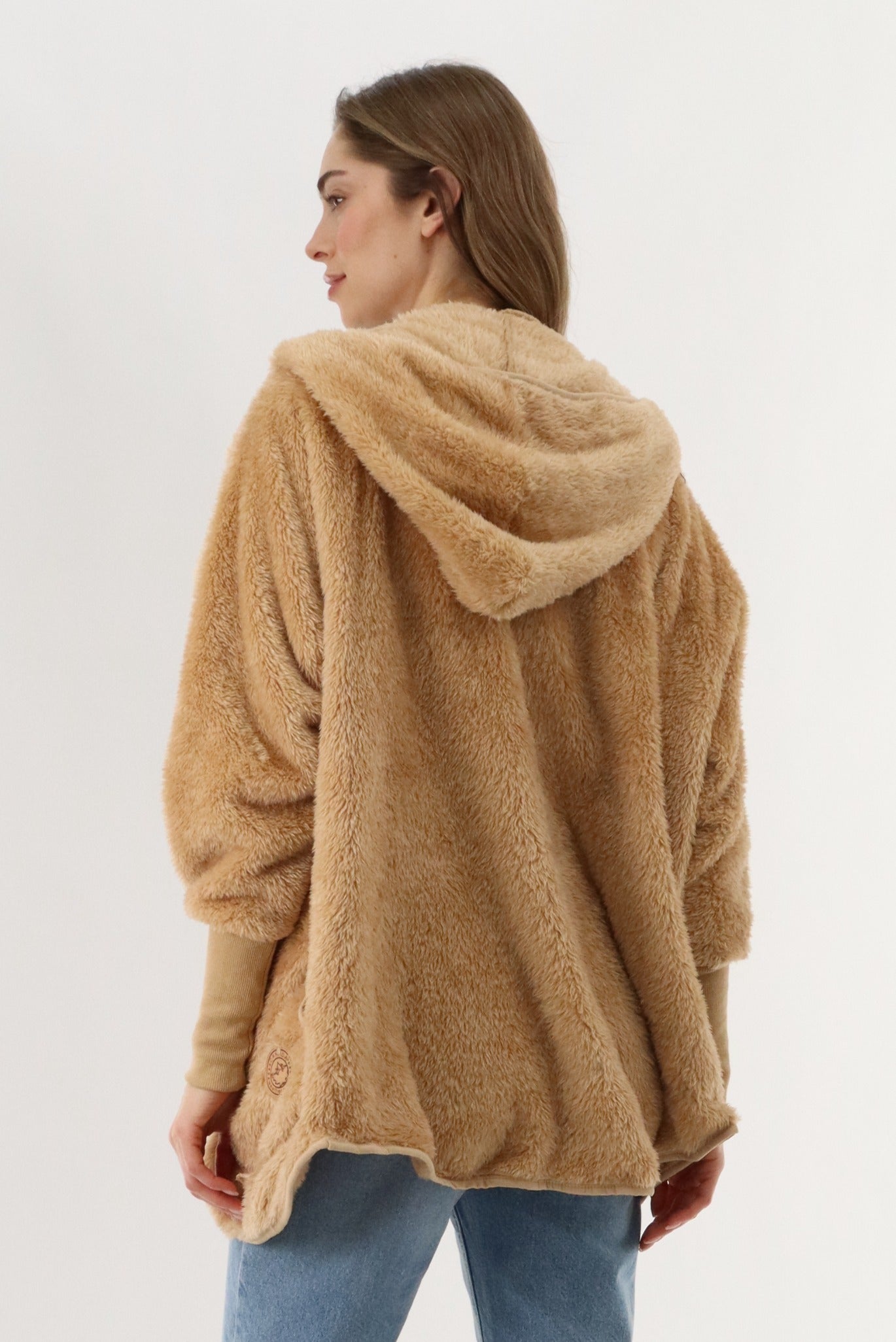 Canada Weather Gear Open Front Teddy Cardigan - Camel - Womens Cardigans - Canada Weather Gear