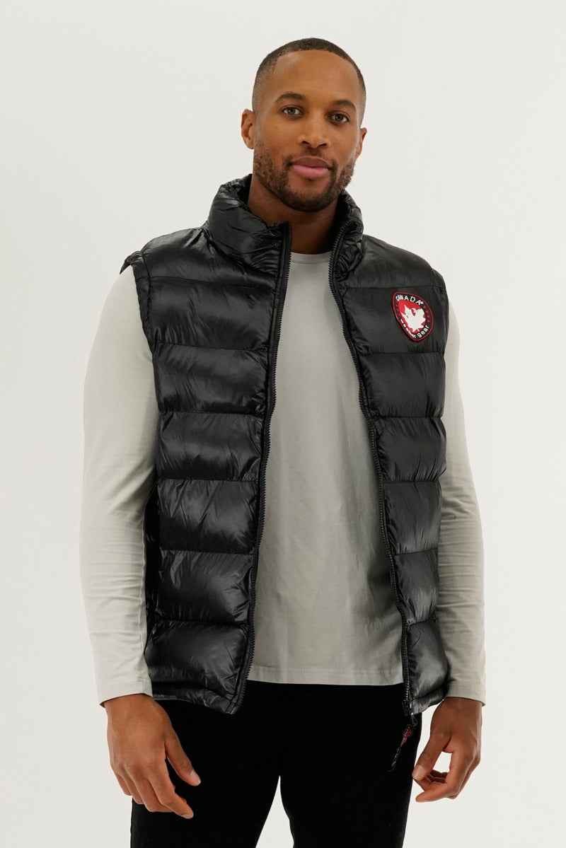 Canada Weather Gear Basic Puffer Vest - Black - Mens Vests - Canada Weather Gear