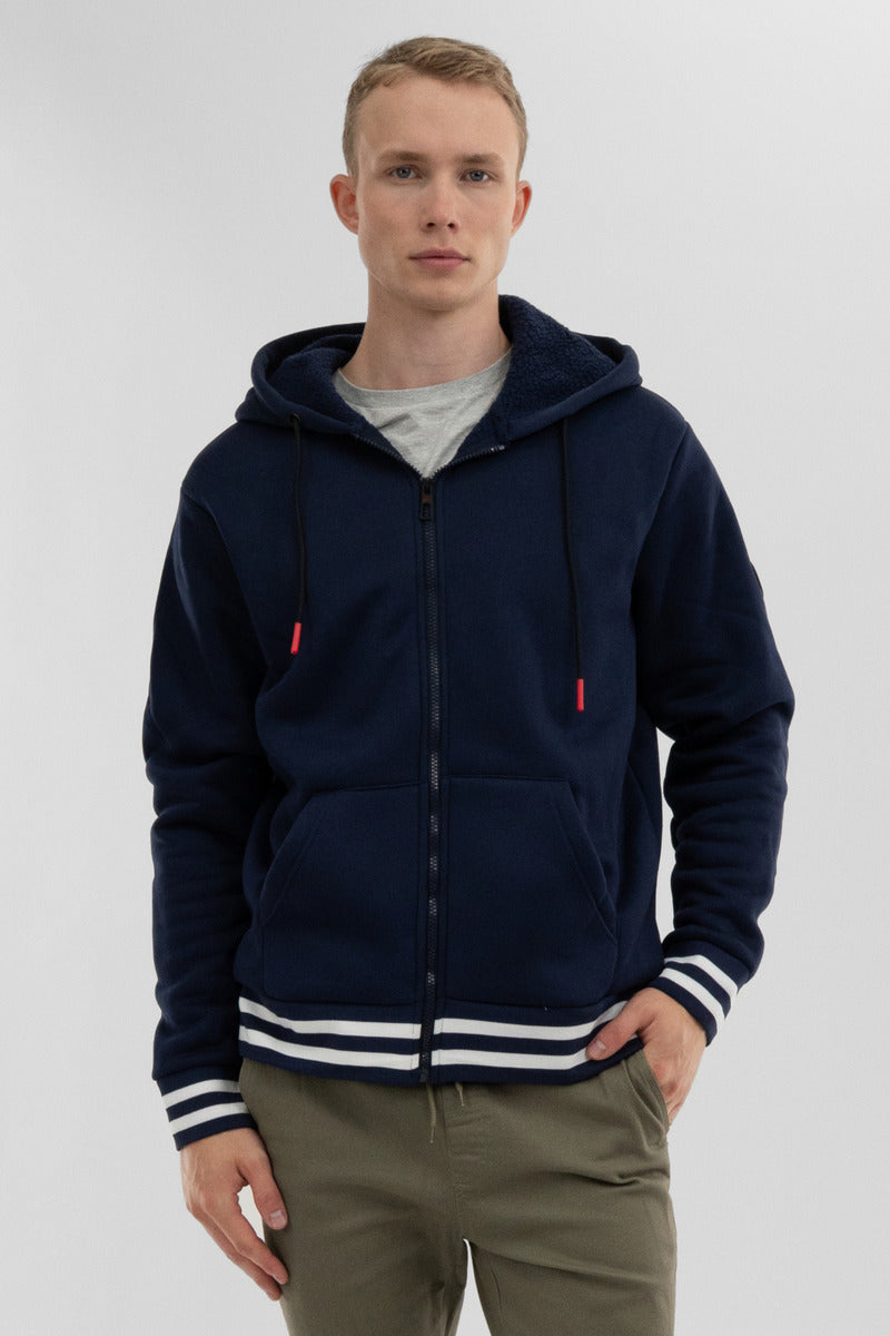 Canada Weather Gear Fleece Lined Zip Up Hoodie - Navy