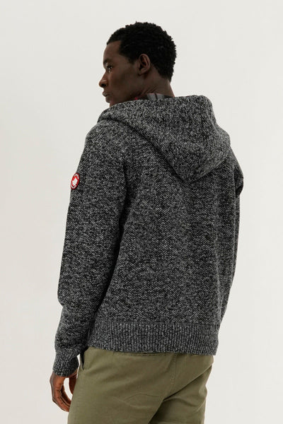 Canada Weather Gear Plaid Lined Zip Up Knit Hoodie - Black - Mens Hoodies & Sweatshirts - Canada Weather Gear