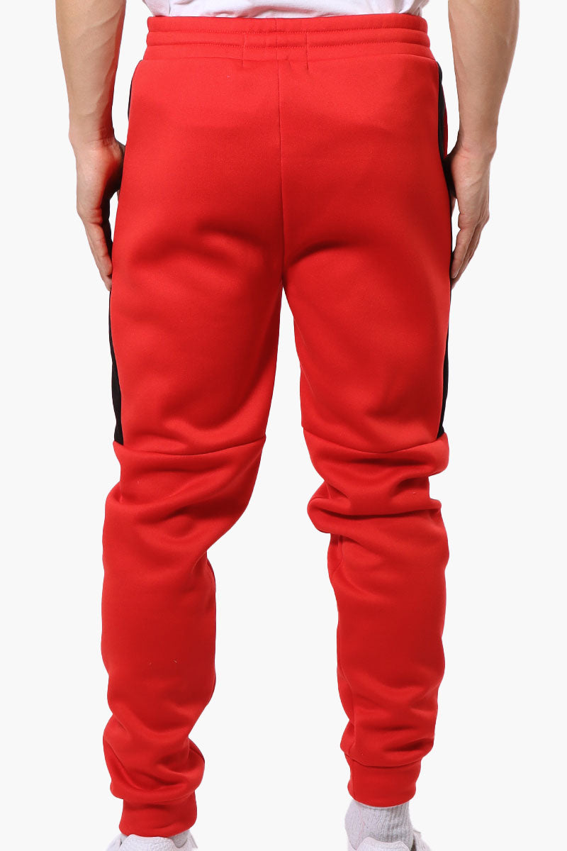 Essentials Super Triple Goose Side Stripe Tie Waist Joggers - Red - Mens Joggers & Sweatpants - Canada Weather Gear