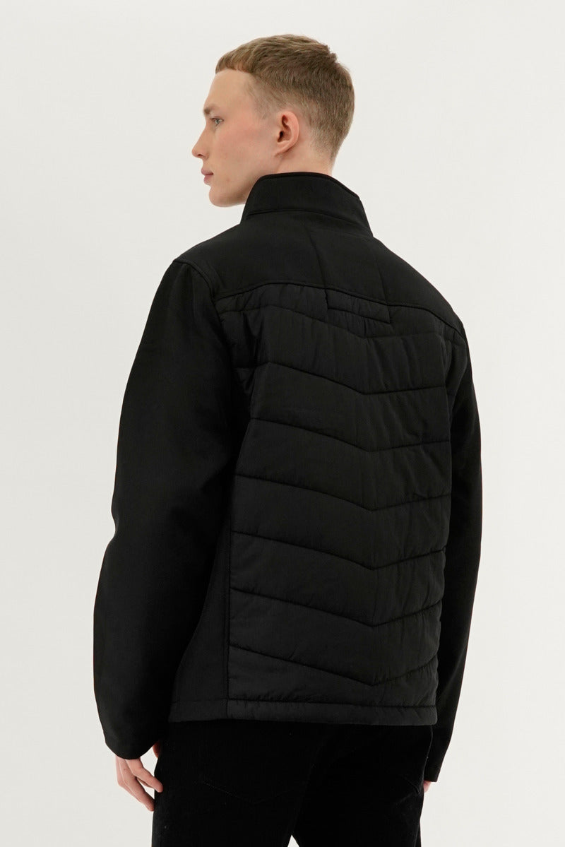 Super Triple Goose Quilted Colour Block Lightweight Jacket - Black - Mens Lightweight Jackets - Canada Weather Gear