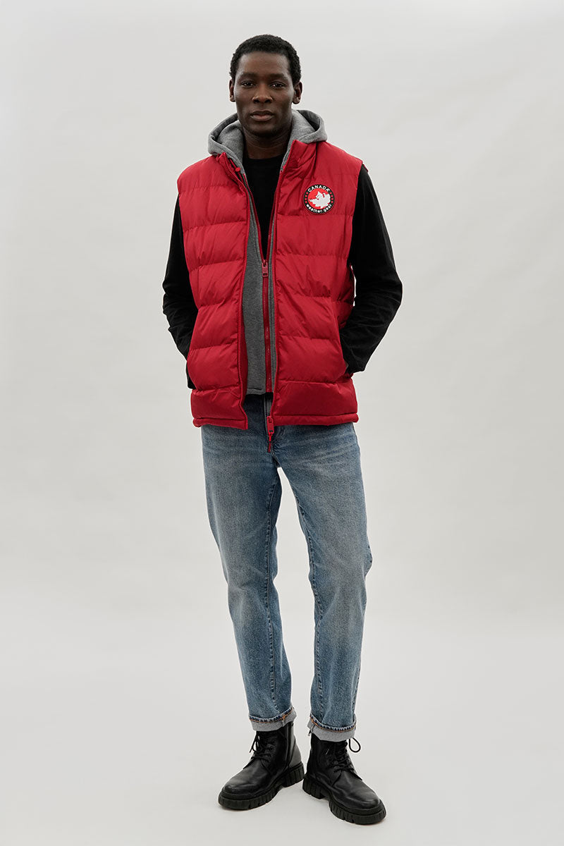Canada Weather Gear Hooded Puffer Vest - Red