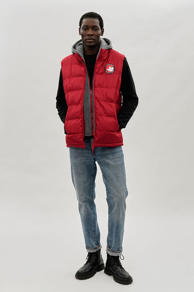 Canada Weather Gear Hooded Puffer Vest - Red