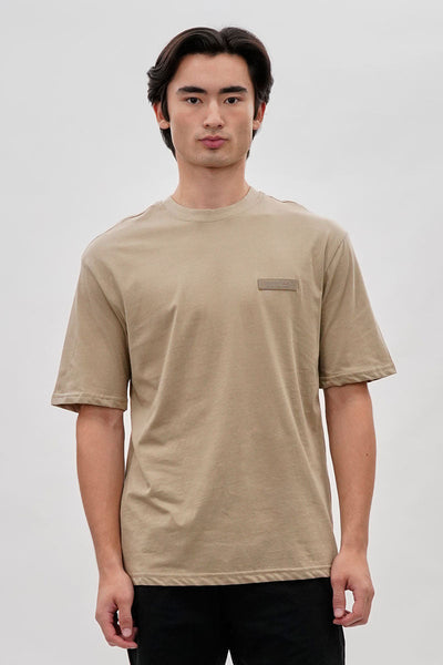Essentials Super Triple Goose Logo Print Tee - Beige - Mens Tees & Tank Tops - Canada Weather Gear