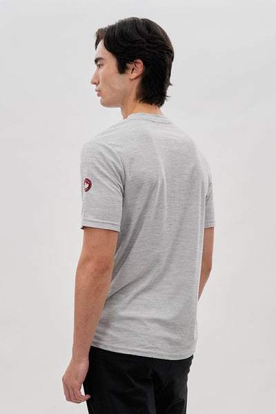 Canada Weather Gear Short Sleeve Henley Tee - Grey - Mens Tees & Tank Tops - Canada Weather Gear