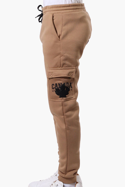 Canada Weather Gear Tie Waist Cargo Joggers - Brown - Mens Joggers & Sweatpants - Canada Weather Gear