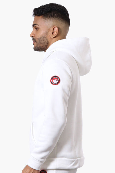 Canada Weather Gear Solid Embossed Logo Hoodie - White - Mens Hoodies & Sweatshirts - Canada Weather Gear