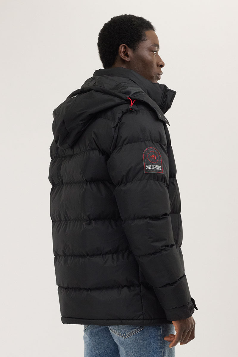 Super Triple Goose Thermal-Foil Lining Bomber Jacket - Black