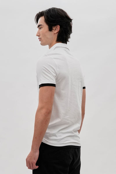 Canada Weather Gear Vintage Short Sleeve Polo Shirt - White - Mens Polo Shirts - Canada Weather Gear