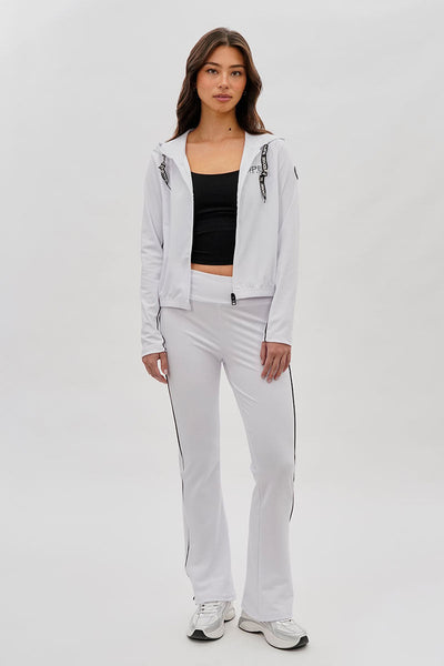 Super Triple Goose Side Piping Detail Active Pants - White - Womens Pants - Canada Weather Gear