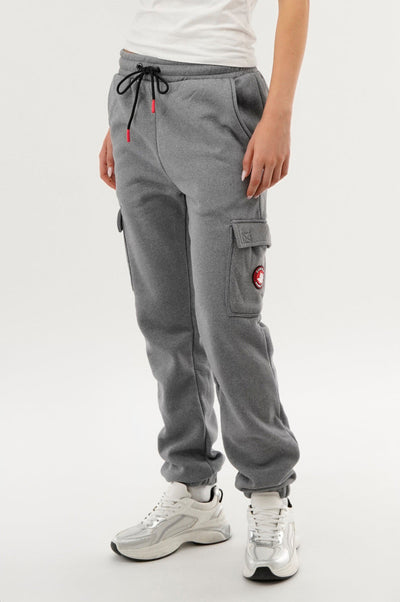 Canada Weather Gear Fleece Cargo Joggers - Grey - Womens Joggers & Sweatpants - Canada Weather Gear