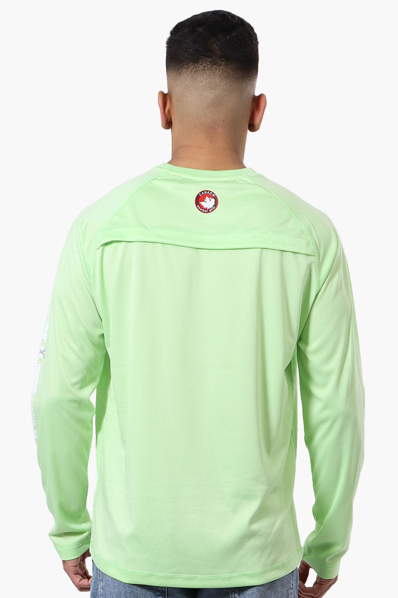 Canada Weather Gear Athletic Chest Logo Long Sleeve Top - Green - Mens Long Sleeve Tops - Canada Weather Gear