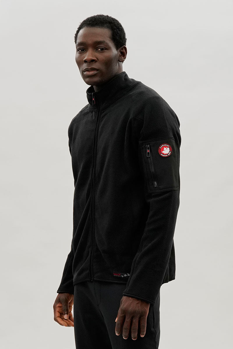 Canada Weather Gear Zip Up Utility Pocket Lightweight Jacket - Black