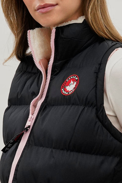 Canada Weather Gear Fleece Lined Collar Puffer Vest - Navy