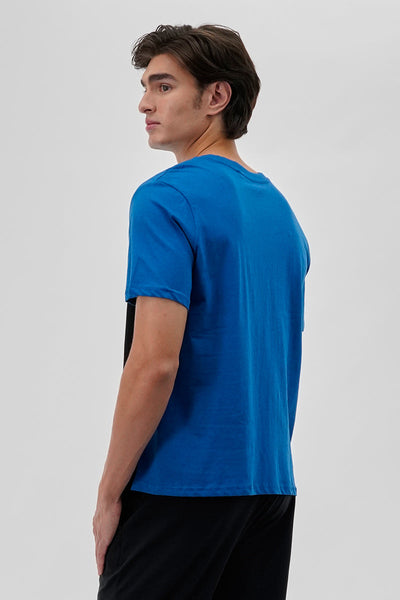 Canada Weather Gear Striped Colour Block Tee - Blue - Mens Tees & Tank Tops - Canada Weather Gear