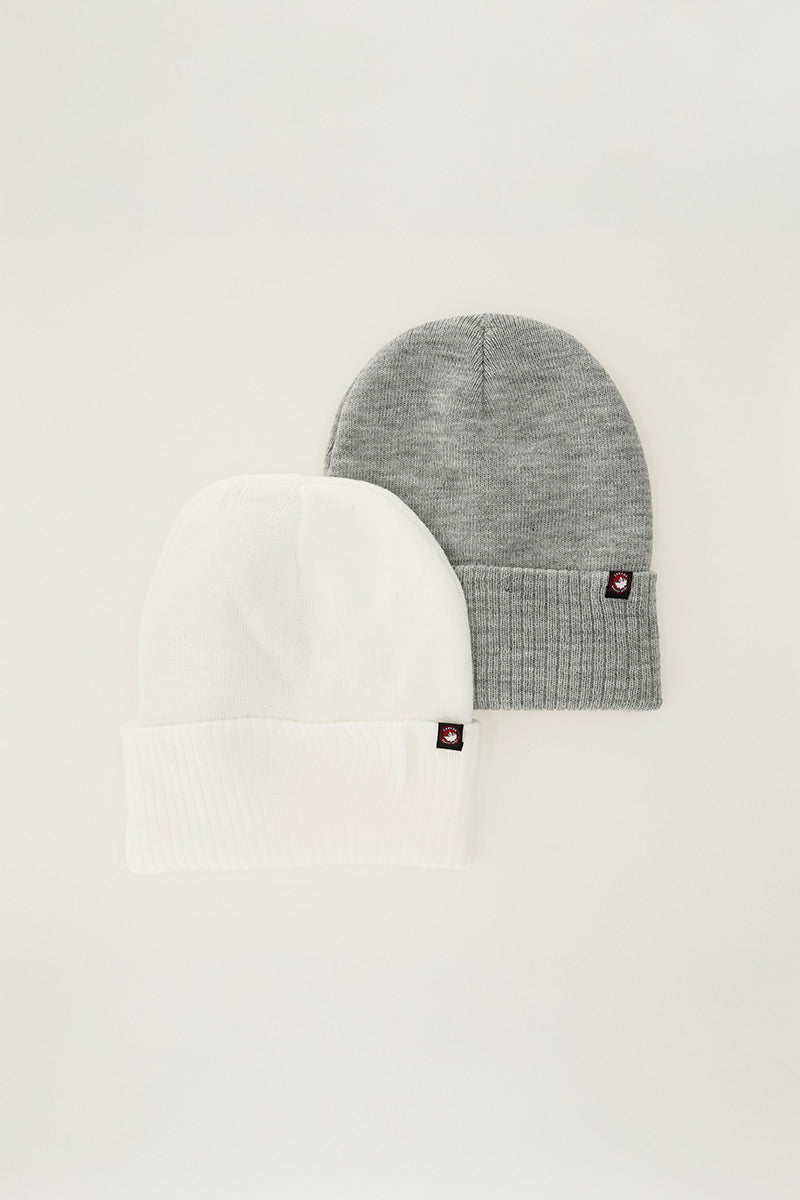 Canada Weather Gear Two-Pack Knit Hat - Grey - Mens Hats - Canada Weather Gear