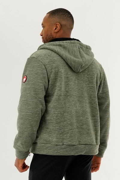 Canada Weather Gear Sherpa Lined Lightweight Jacket - Olive - Mens Lightweight Jackets - Canada Weather Gear