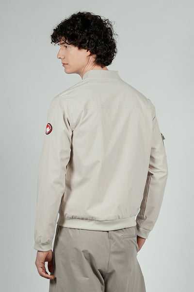 Canada Weather Gear Basic Zip Up Bomber Lightweight Jacket - Cream