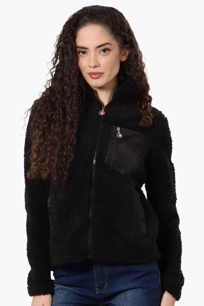 Canada Weather Gear Sherpa Zip Up Lightweight Jacket - Black - Womens Lightweight Jackets - Canada Weather Gear