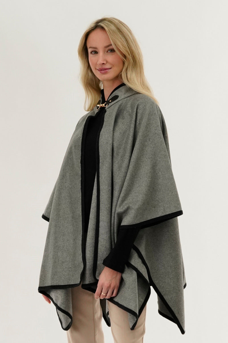 Canada Weather Gear Basic Poncho - Grey - Womens Ponchos - Canada Weather Gear