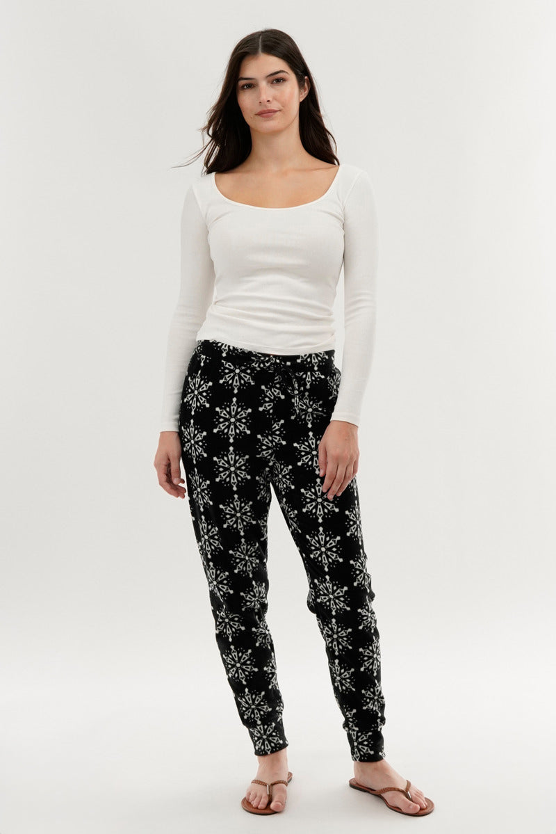 Canada Weather Gear Festive Print Pajama Pants - Black - Womens Pajamas - Canada Weather Gear
