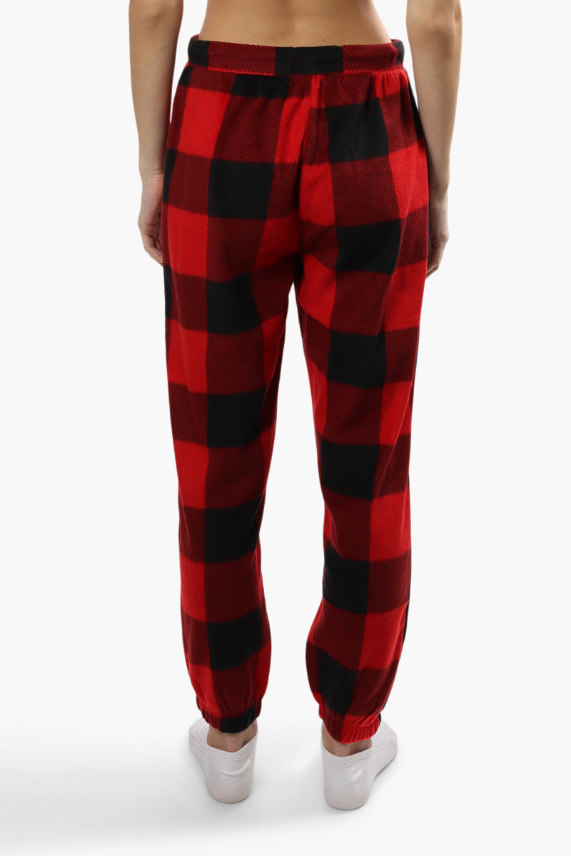 Canada Weather Gear Plush Pajama Joggers - Red - Womens Pajamas - Canada Weather Gear