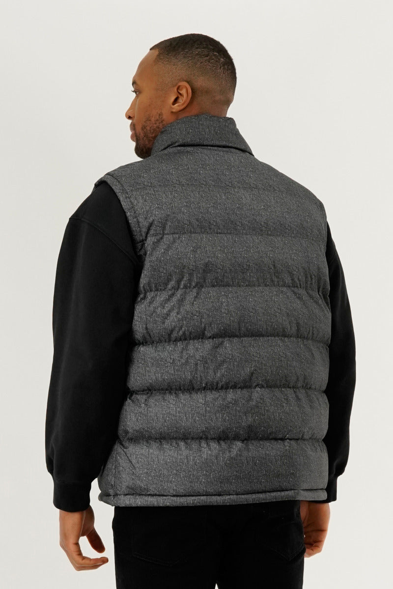 Canada Weather Gear Basic Puffer Vest - Grey - Mens Vests - Canada Weather Gear